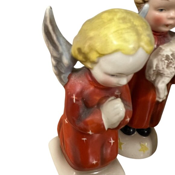 Vintage Goebel Hummel German Praying Angels & Shepherd Figurines Set‎ Of 3 - Picture 3 of 8